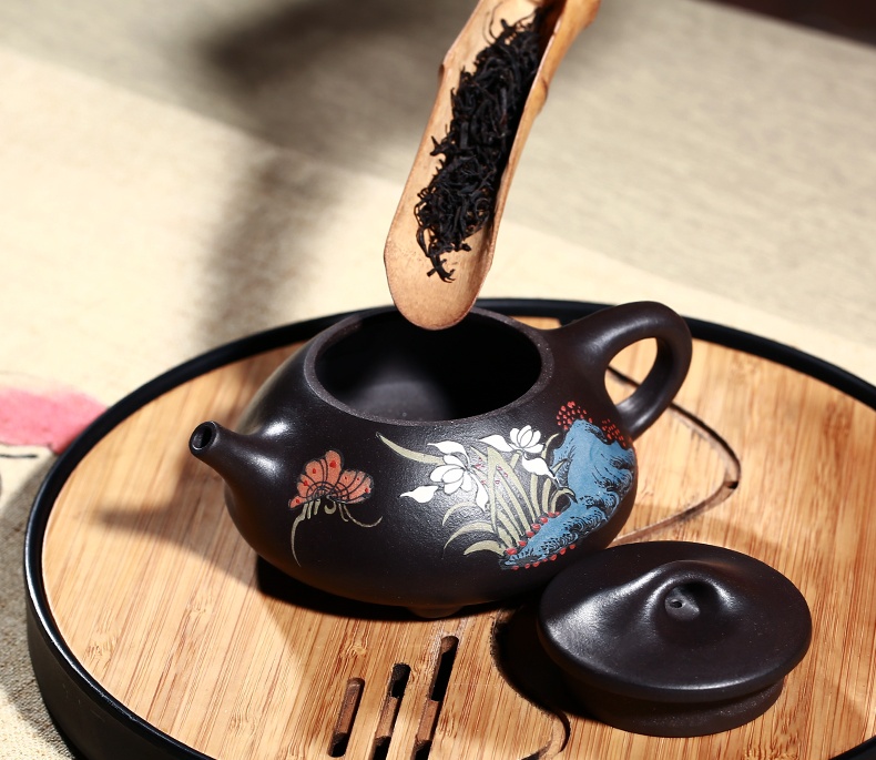 石瓢手工紫砂壺，精致典雅紫砂壺